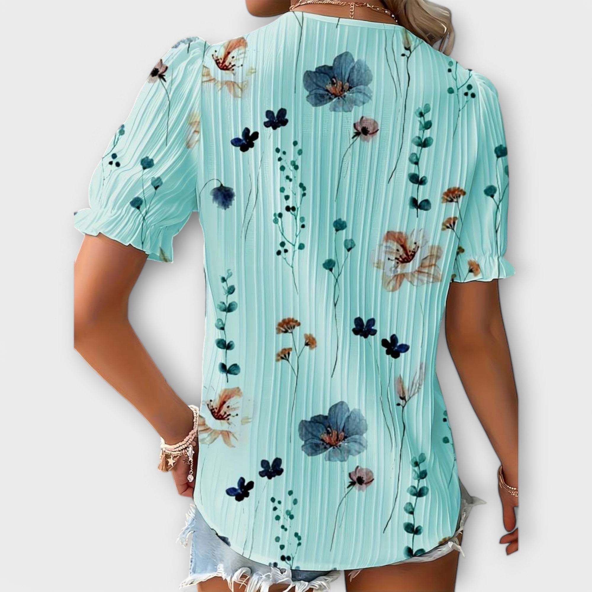Bruna - Blusa elegante com um decote pontiagudo