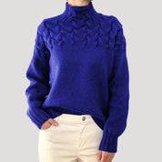 Adriana | Camisola de Malha Mulher Gola Alta Tranças