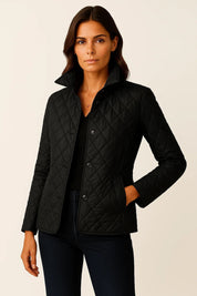 Adriana | Casaco Acolchoado Quilted Mulher Gola Alta Botões