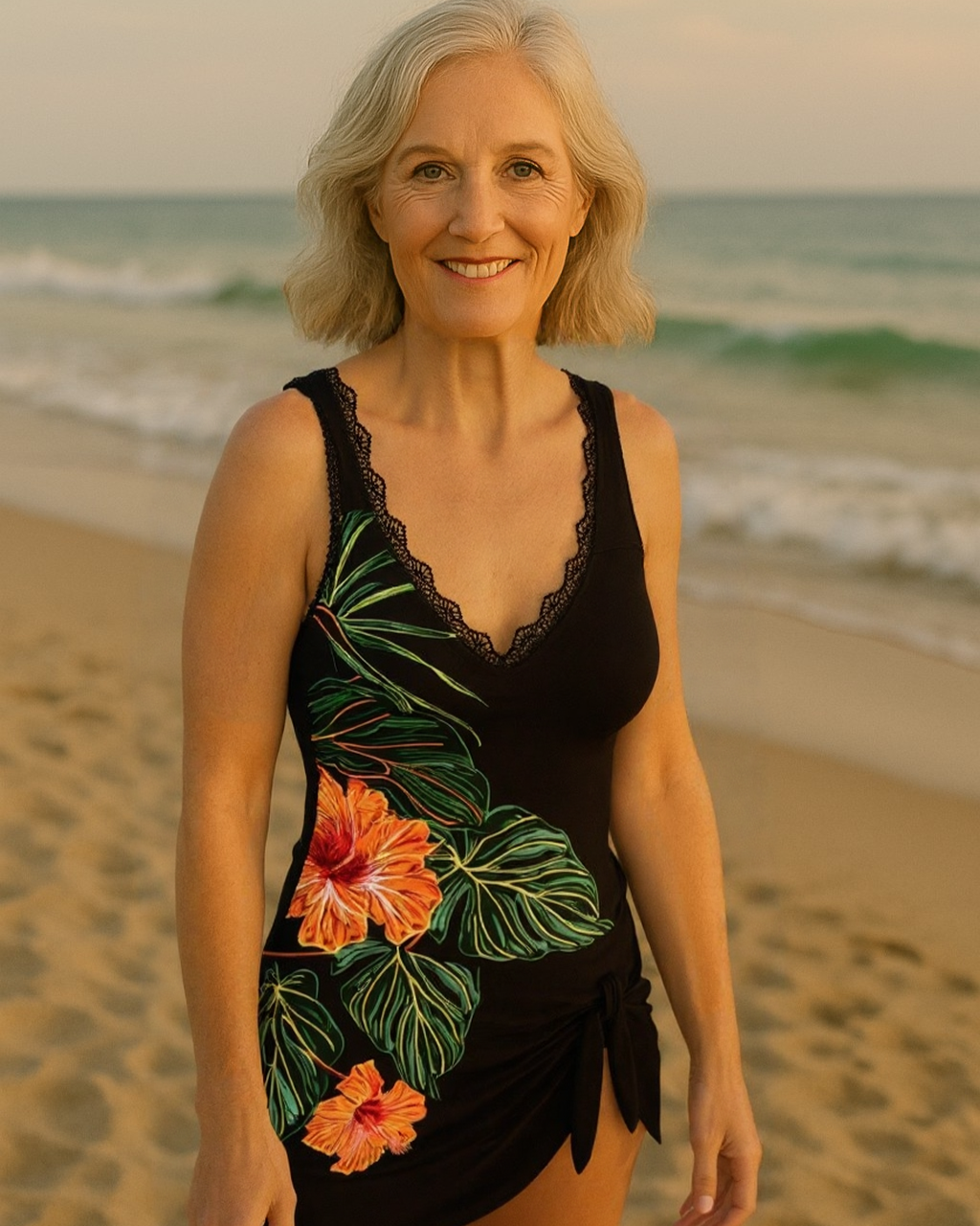 Cátia - Tankini com padrão floral