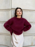 Alice | Camisola de Lã Mohair Mulher Gola Redonda Oversize