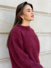 Alice | Camisola de Lã Mohair Mulher Gola Redonda Oversize