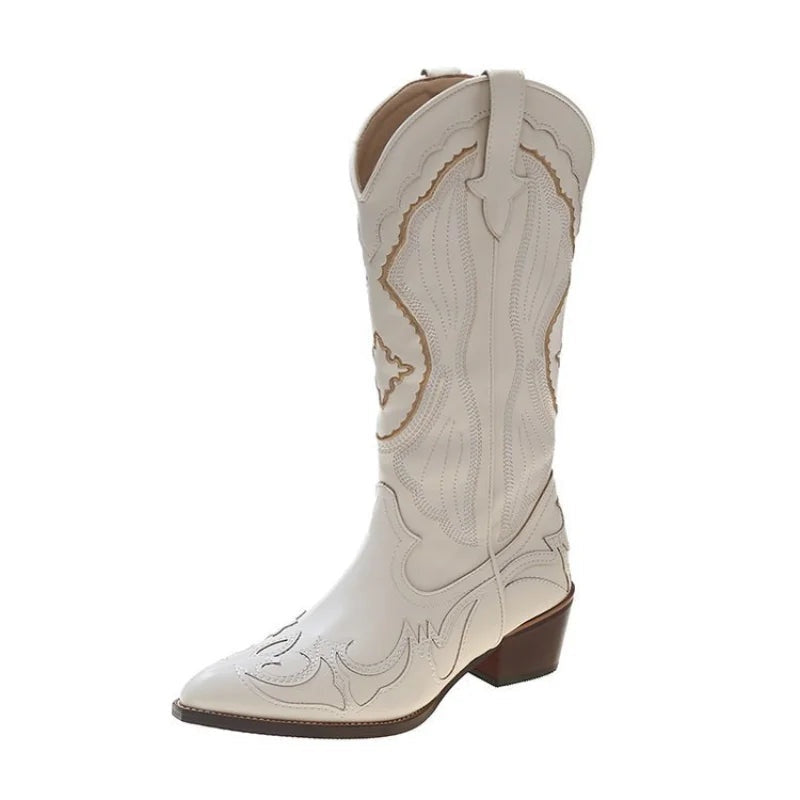 Ana | Botas Cowboy Mulher Cano Alto Bordado Western