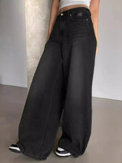 Ana | Jeans Baggy Perna Larga Mulher Cintura Alta