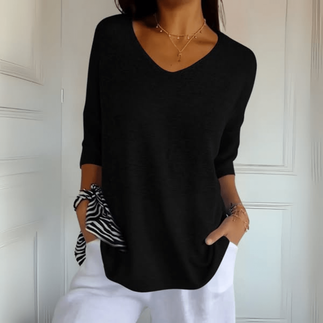 Anna | Top de malha com decote em V