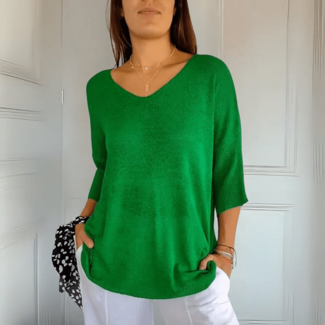 Anna | Top de malha com decote em V