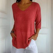 Anna | Top de malha com decote em V
