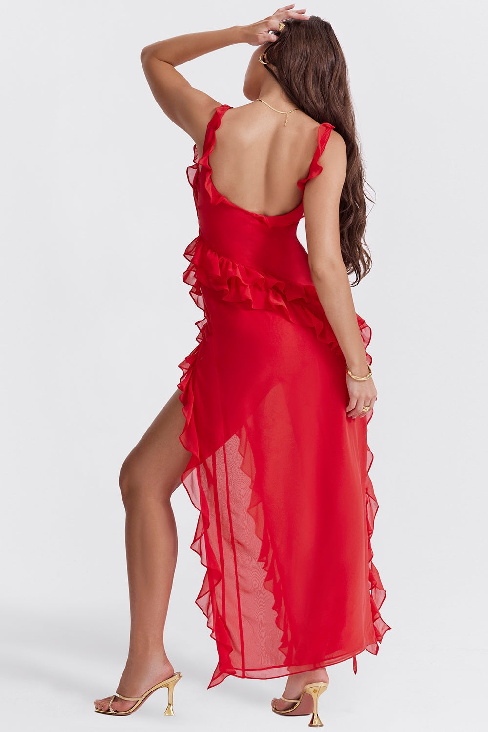 Dalia | Vestido longo com babados
