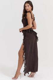 Dalia | Vestido longo com babados