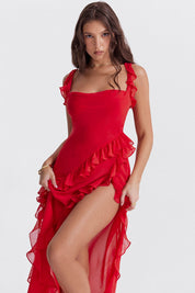 Dalia | Vestido longo com babados
