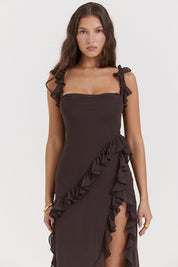 Dalia | Vestido longo com babados
