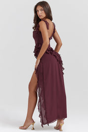 Dalia | Vestido longo com babados