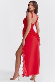Dalia | Vestido longo com babados