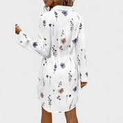 Noémia - Vestido camisa floral elegante