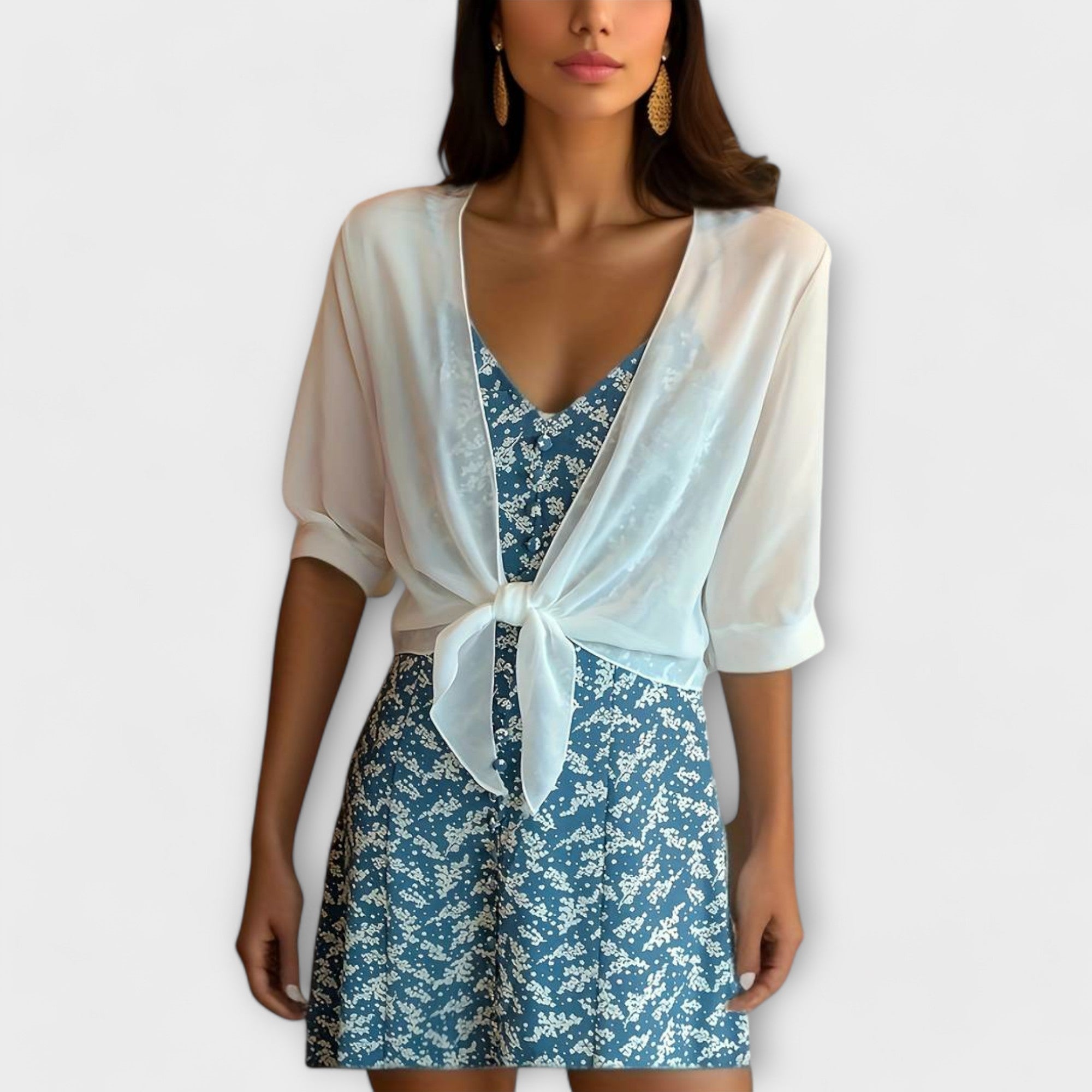 Olivia - Blusa com a frente aberta