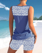 Márcia - Tankini com estampado geométrico