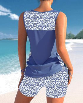 Márcia - Tankini com estampado geométrico