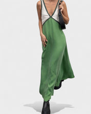 Lara - Vestido Comprido Bicolor