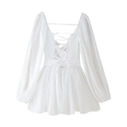 Brigitte | Vestido esvoaçante com mangas veladas