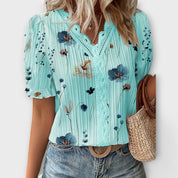 Bruna - Blusa elegante com um decote pontiagudo