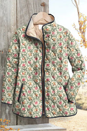 Beatriz | Casaco Acolchoado Estampado Floral Mulher Patchwork