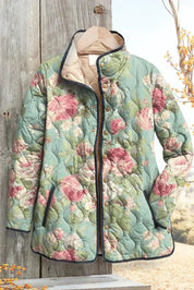 Beatriz | Casaco Acolchoado Estampado Floral Mulher Patchwork