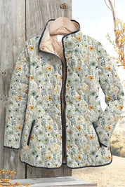 Beatriz | Casaco Acolchoado Estampado Floral Mulher Patchwork