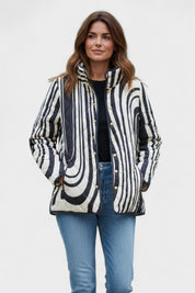 Beatriz | Casaco Acolchoado Estampado Floral Mulher Patchwork
