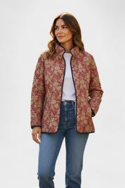 Beatriz | Casaco Acolchoado Estampado Floral Mulher Patchwork