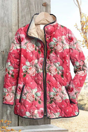 Beatriz | Casaco Acolchoado Estampado Floral Mulher Patchwork