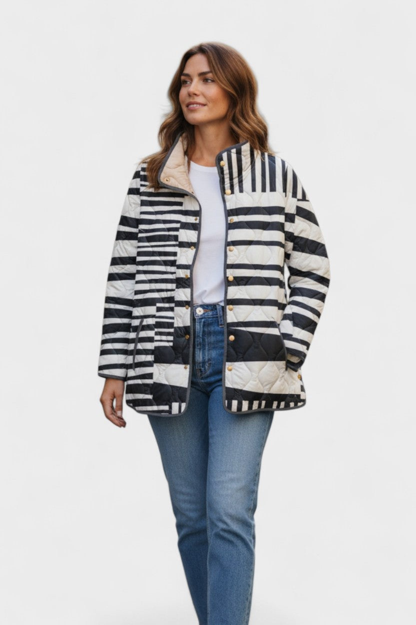 Beatriz | Casaco Acolchoado Estampado Floral Mulher Patchwork
