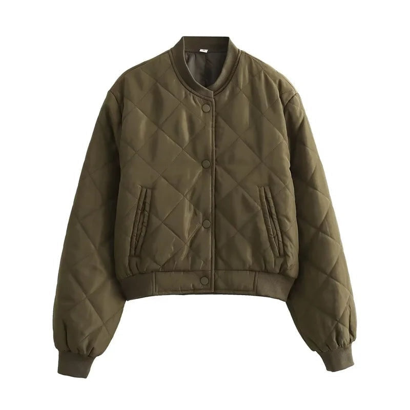 Beatriz | Casaco Bomber Acolchoado Mulher Cropped
