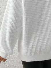 Bruna | Camisola com Fecho Mulher Quarter Zip Textura Waffle