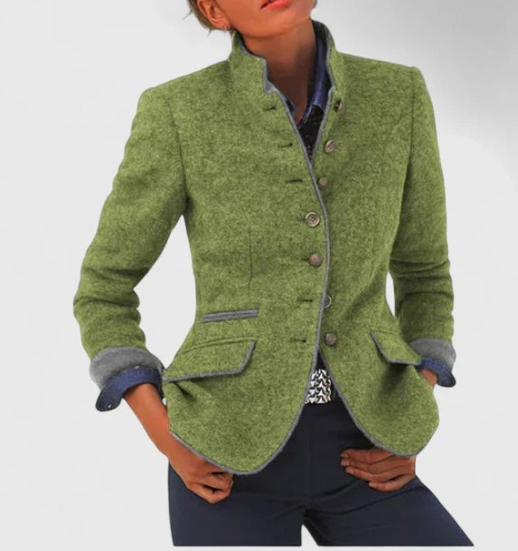 Bruna | Cardigan Formal Mulher Gola Subida com Botões