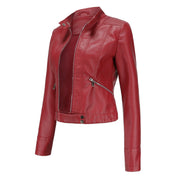 Bruna | Casaco Polipele Mulher Biker Curto Fecho Zip