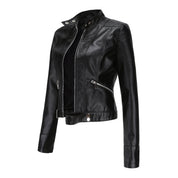 Bruna | Casaco Polipele Mulher Biker Curto Fecho Zip