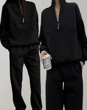 Bruna | Conjunto Desportivo Mulher Sweatshirt Meio Fecho e Calças Jogging