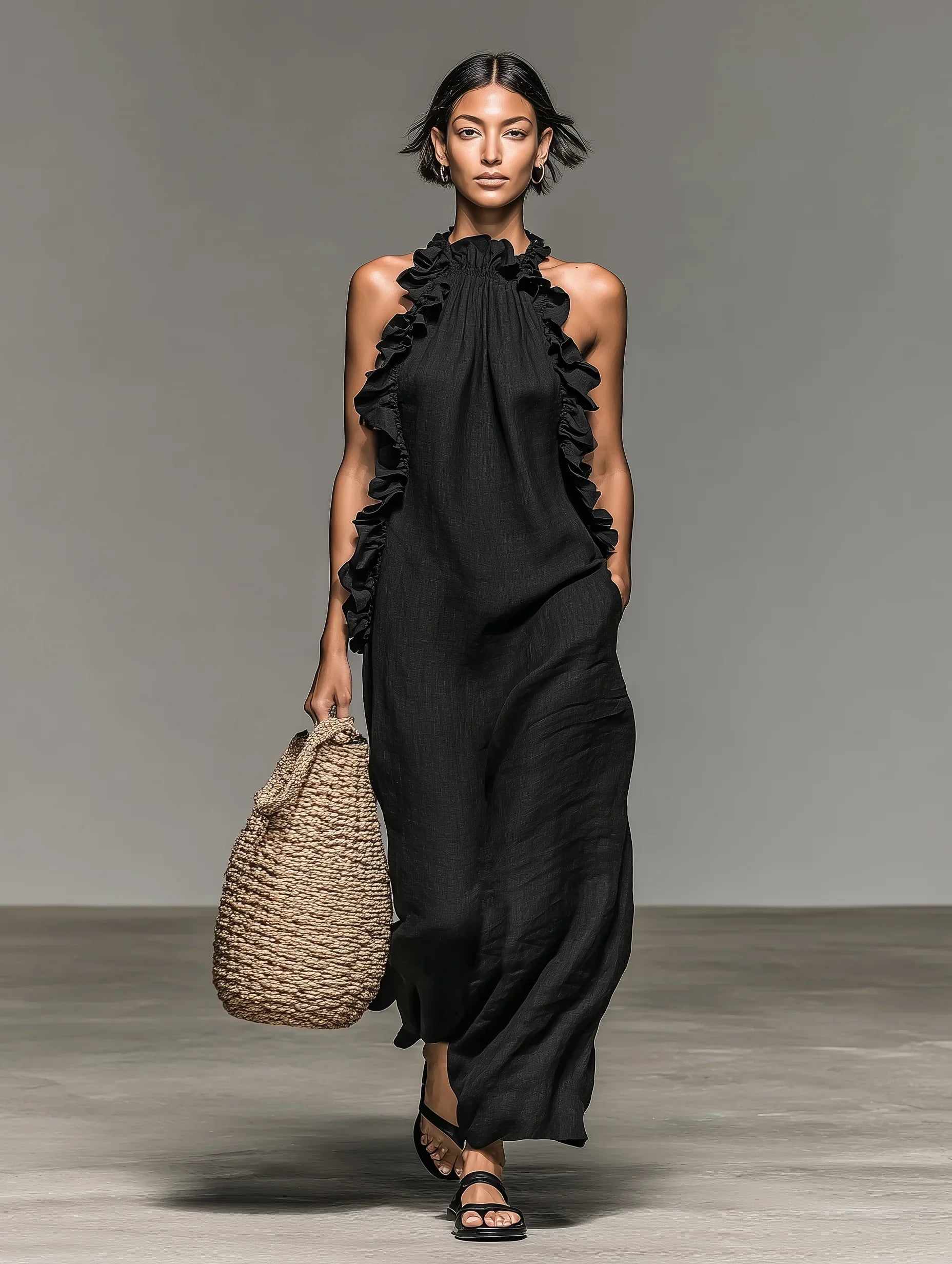 Lua | Vestido Maxi com Bolsos para Mulher