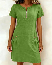 Lina— Vestido elegância natural no dia a dia para Mulher