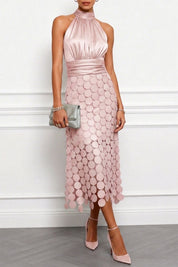 Lau - Vestido midi Céline elegante para cerimónia para Mulher