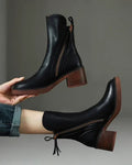 Carla | Chelsea Boots Mulher de Couro Salto Bloco