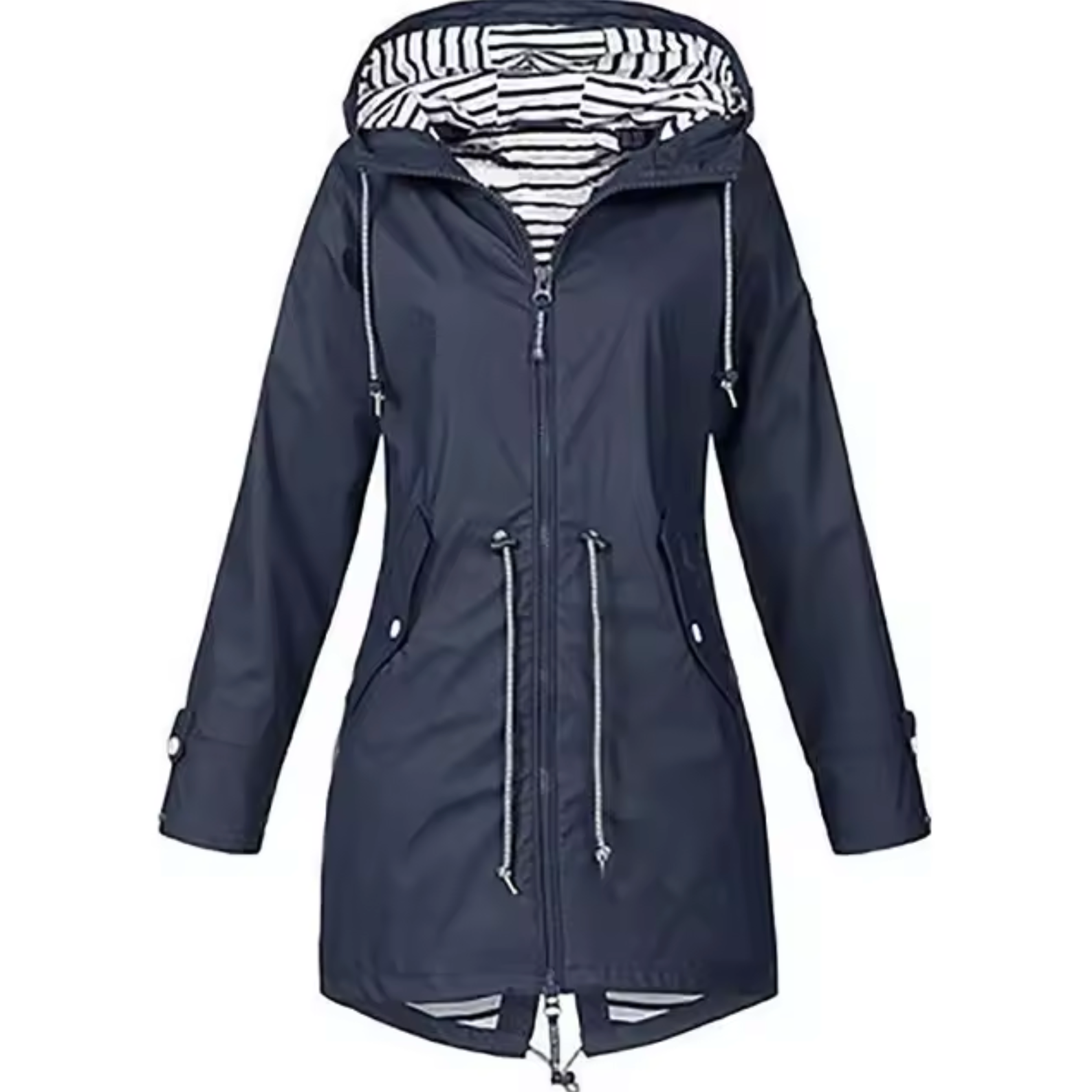 Carmem | Parka Impermeável Mulher com Capuz Cintura Ajustável