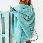 Carminho | Casaco de Malha com Capuz Mulher Oversize Comprido