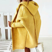 Carminho | Casaco de Malha com Capuz Mulher Oversize Comprido