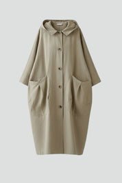 Carolina | Trench Coat Oversize Mulher com Capuz e Bolsos