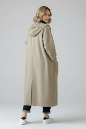 Carolina | Trench Coat Oversize Mulher com Capuz e Bolsos