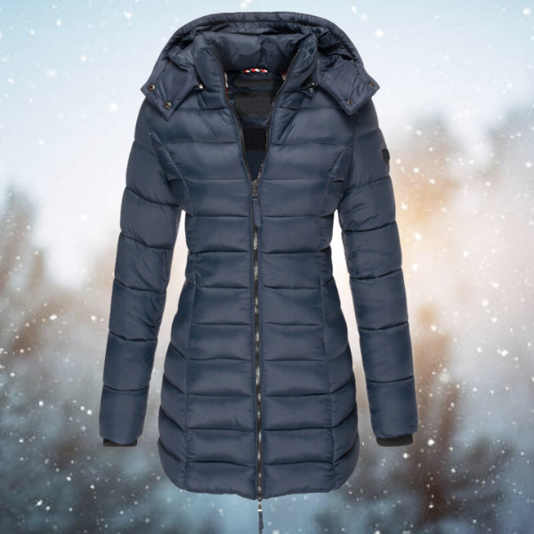 Catarina | Casaco Acolchoado Comprido Mulher com Capuz Puffer Jacket