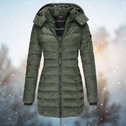Catarina | Casaco Acolchoado Comprido Mulher com Capuz Puffer Jacket