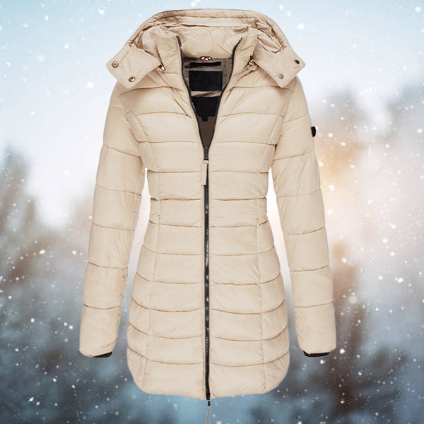 Catarina | Casaco Acolchoado Comprido Mulher com Capuz Puffer Jacket