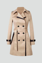 Catarina | Trench Coat Mulher Dupla Botoneira com Cinto